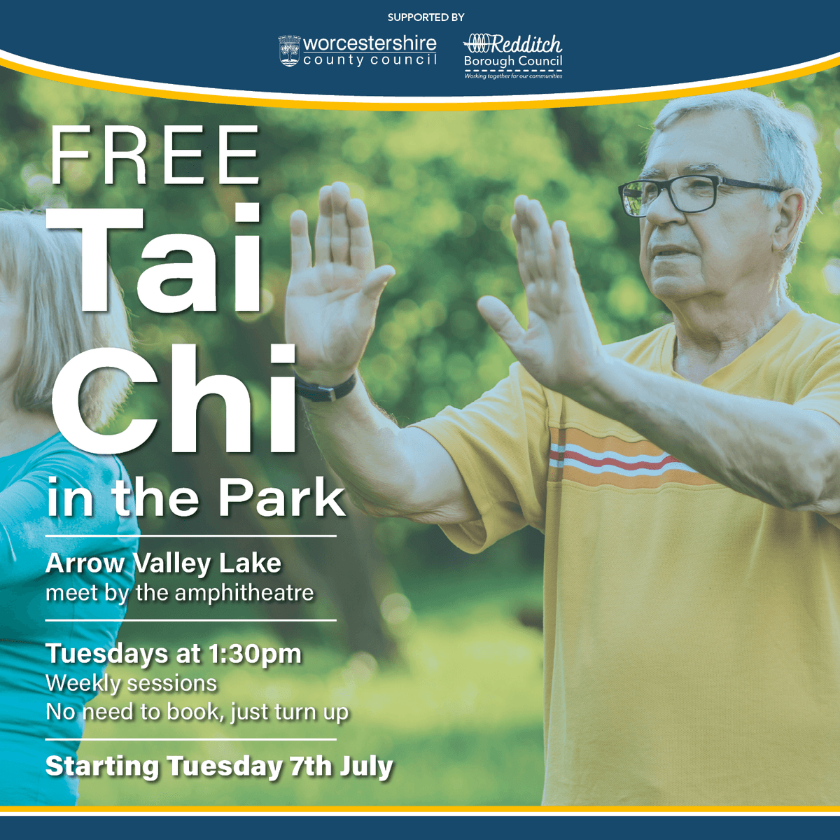 Free Tai Chi Sessions at Arrow Valley Park Redditch — Redditch news photo (Redditch Borough Council)